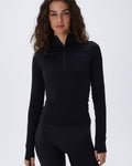 Ultimate Long Sleeve Quarter Zip Top - Black