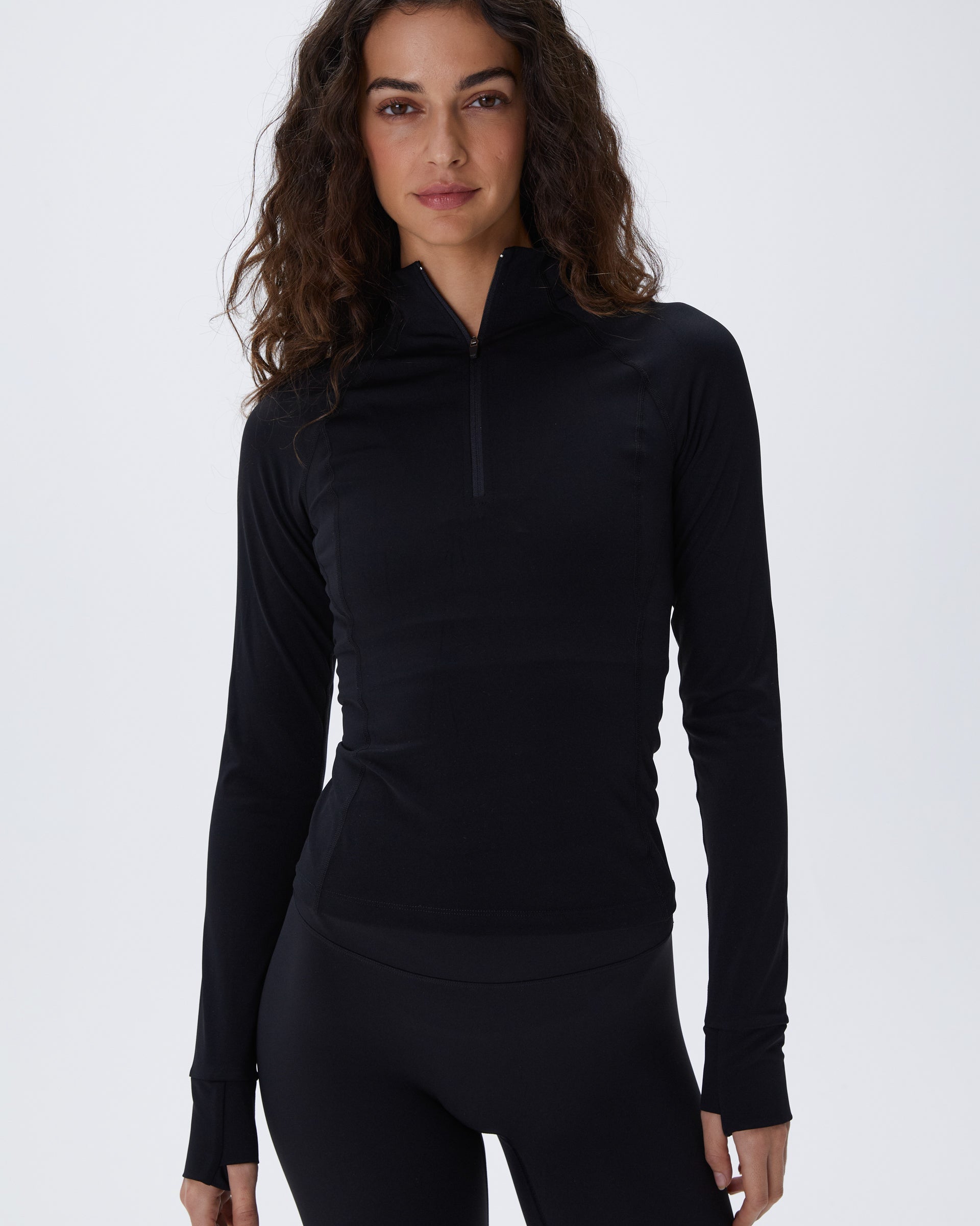 Ultimate Long Sleeve Quarter Zip Top - Black