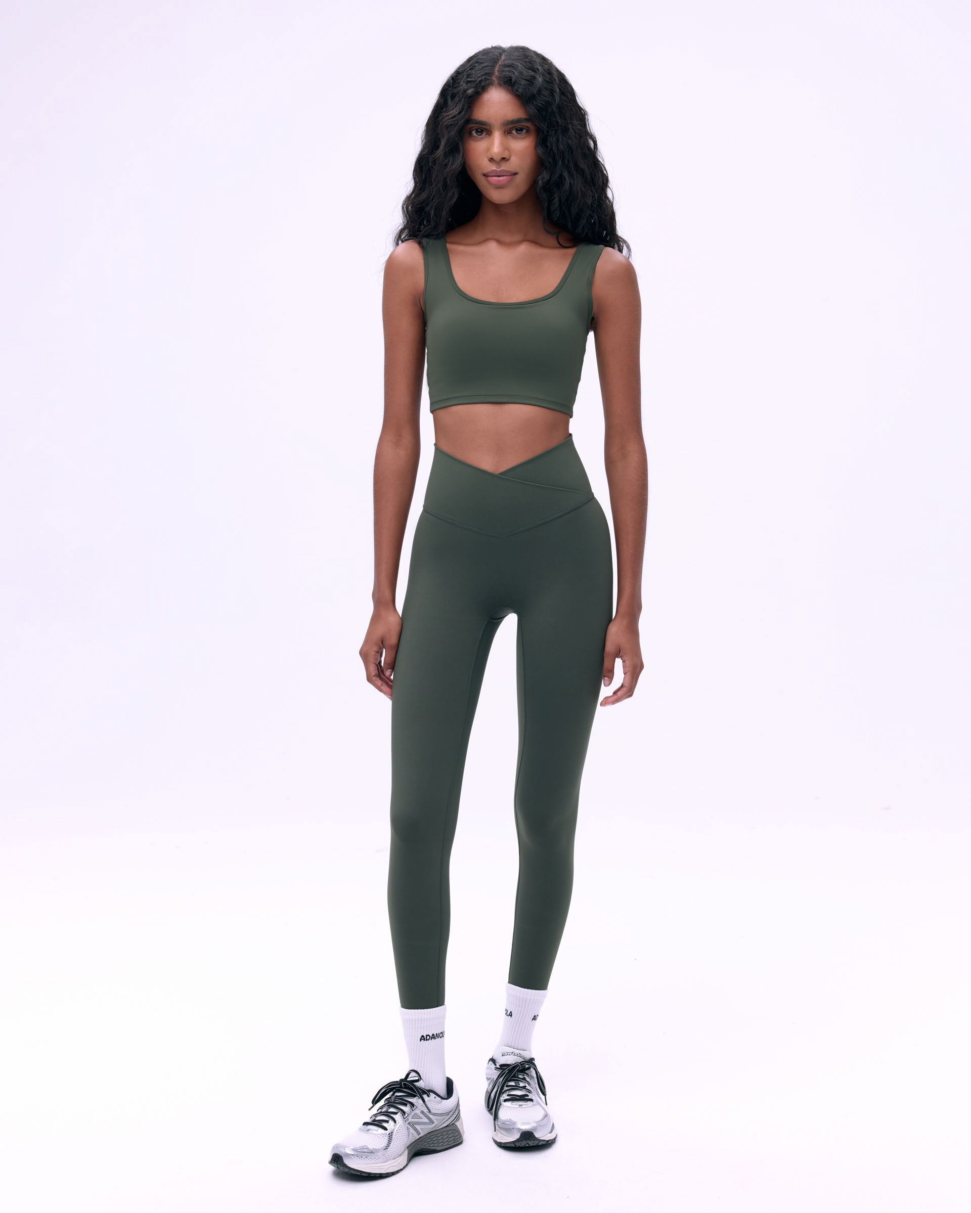 Ultimate Wrap Over Leggings - Dark Olive