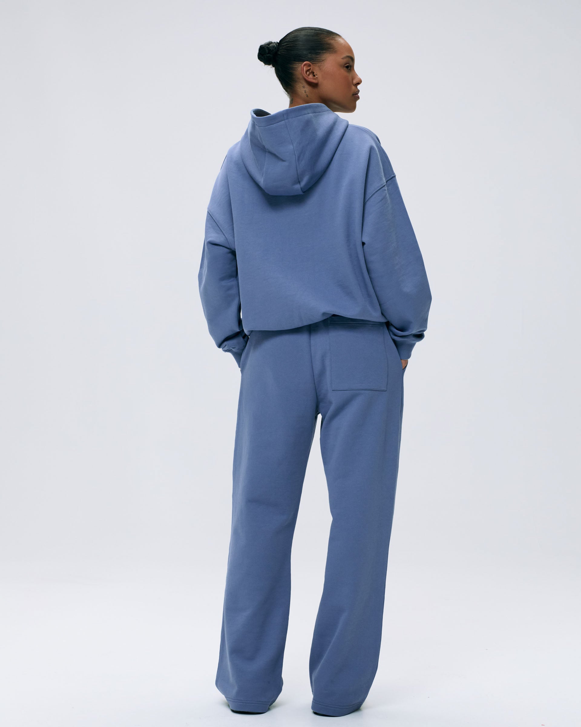 AS Bold Oversized Full Zip Hoodie - Vintage Blue/Marshmallow White