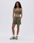 Branded Sweat Shorts - Olive Green