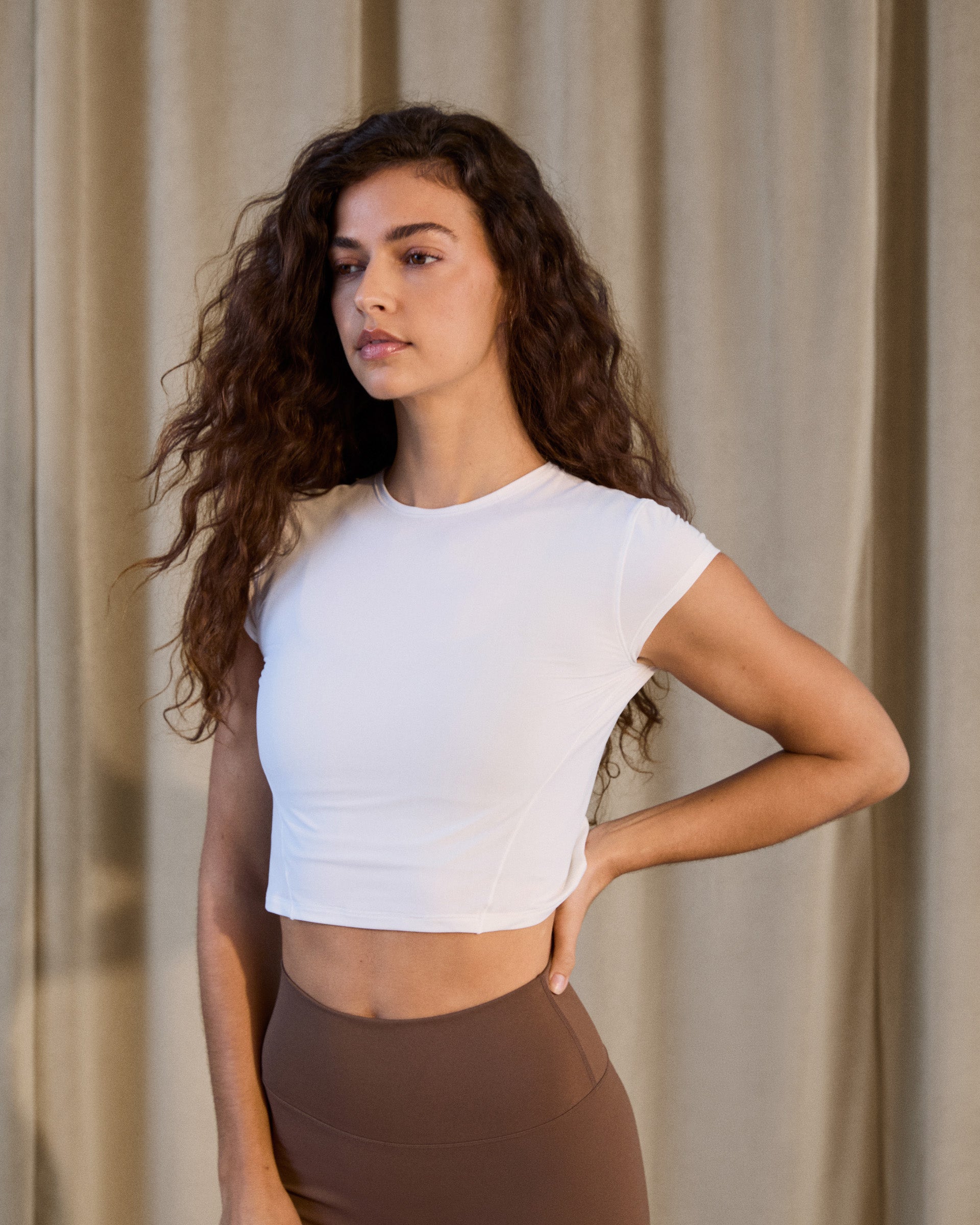 Soft Touch Cap Sleeve Top - White