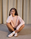 Classics Oversized Sweatshirt - Blush Pink/Marshmallow White