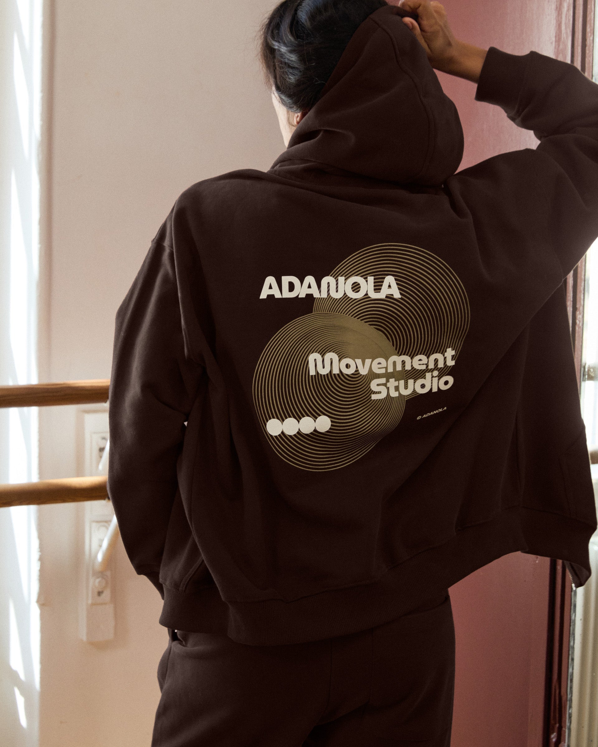 Movement Oversized Full Zip Hoodie - Chocolate Brown