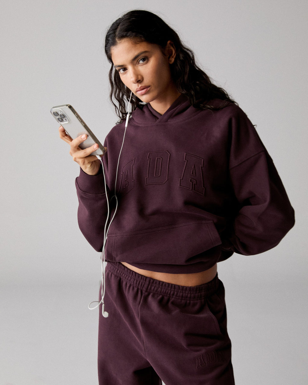 ADA Oversized Hoodie - Dark Cherry