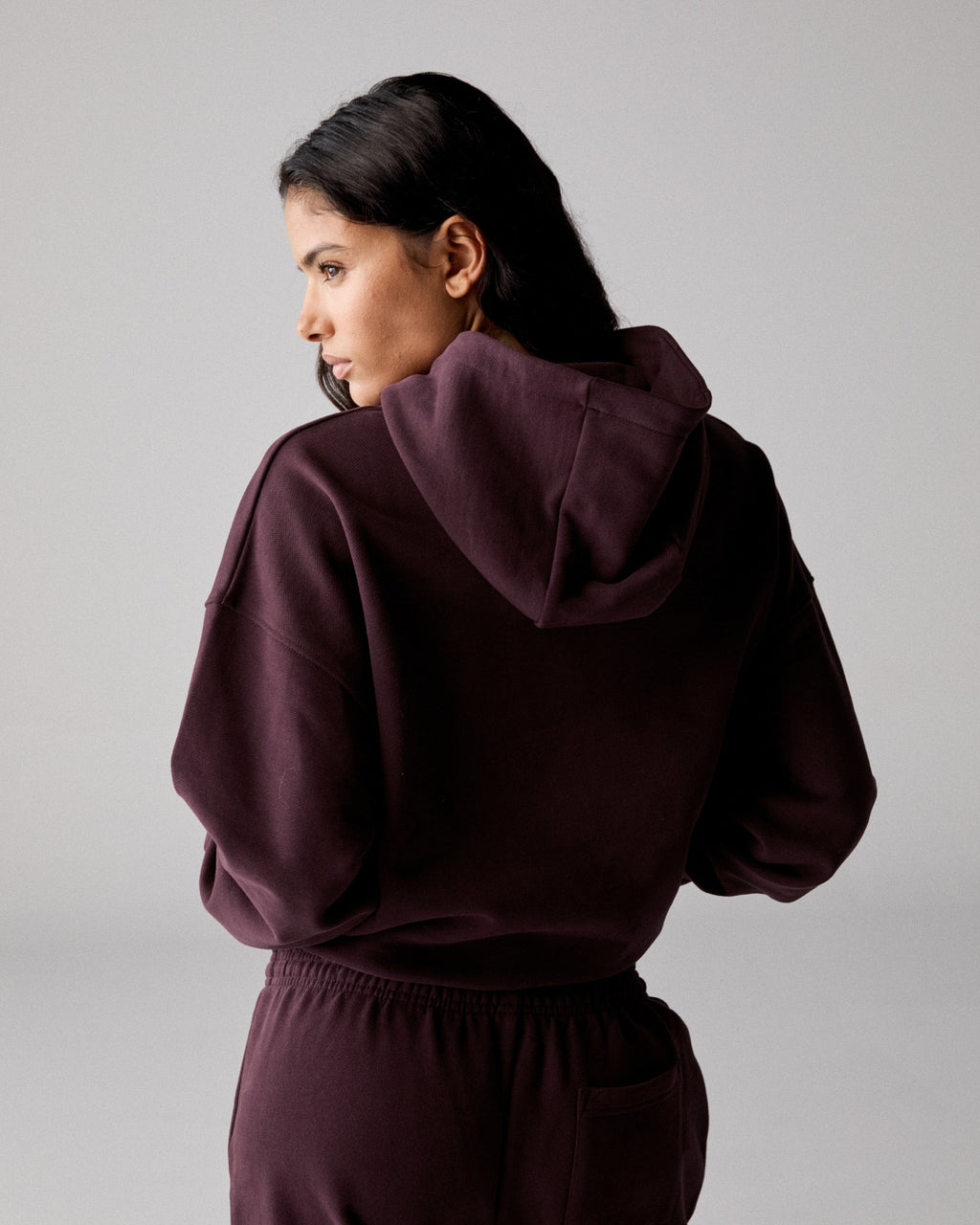 ADA Oversized Hoodie - Dark Cherry