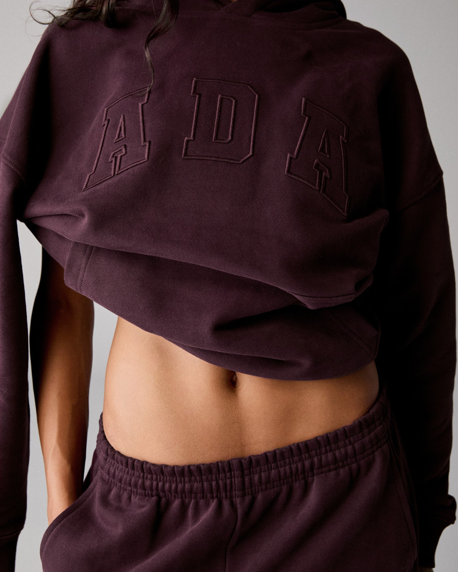 ADA Oversized Hoodie - Dark Cherry