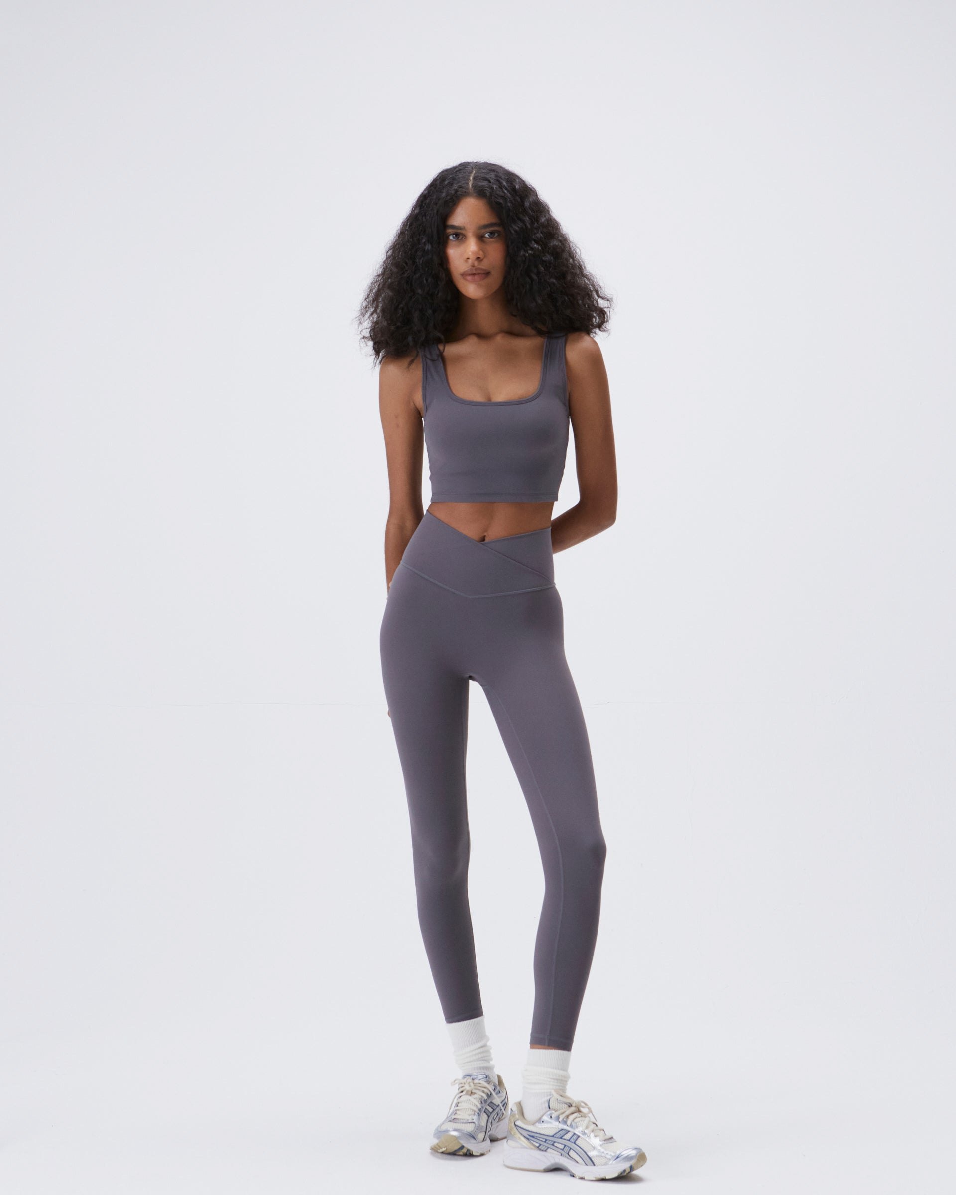 Ultimate Wrap Over Leggings - Dark Grey