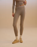 Thermal Printed Leggings - Marshmallow White/Coffee Bean