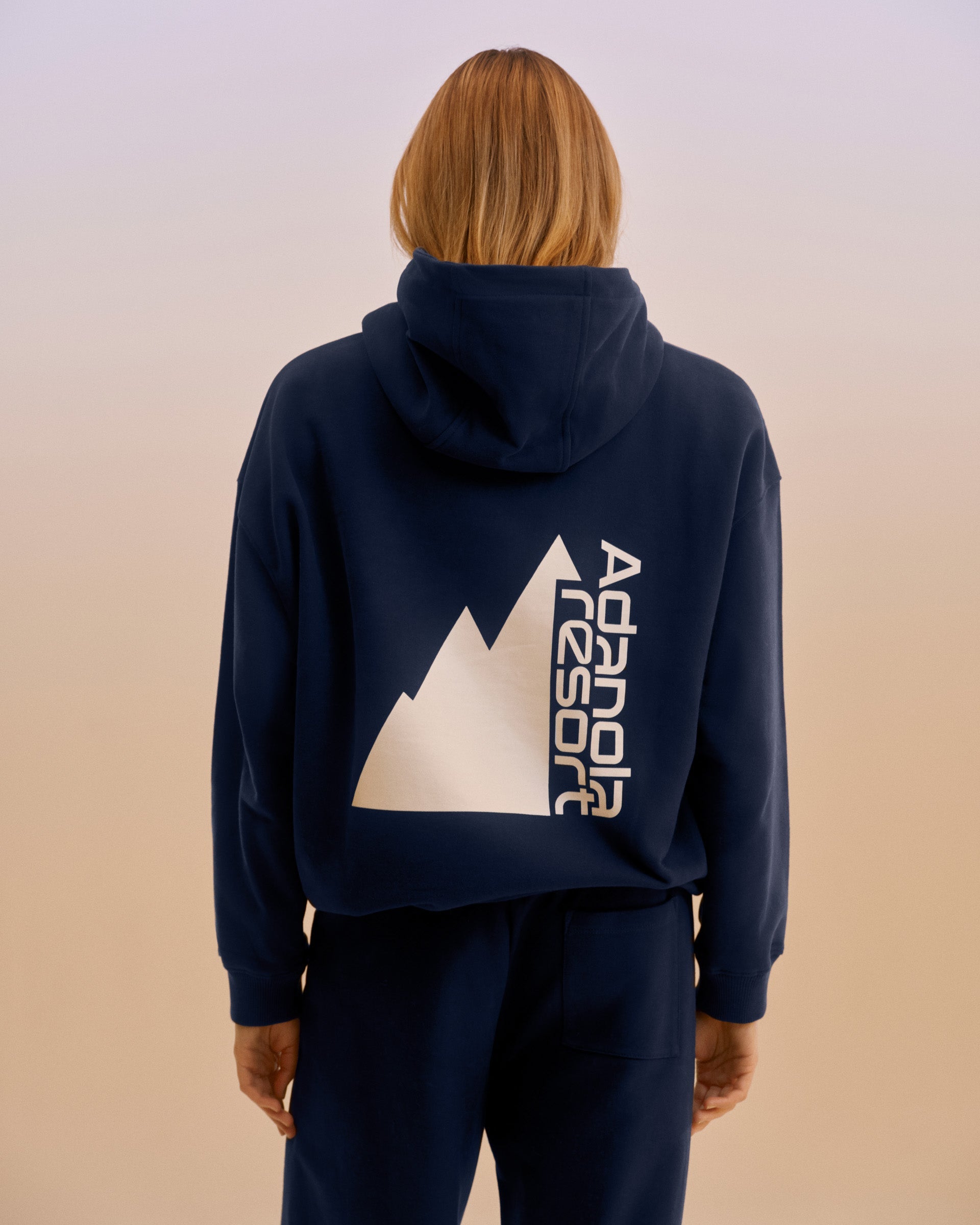 Peaks Oversized Hoodie - Navy Blue