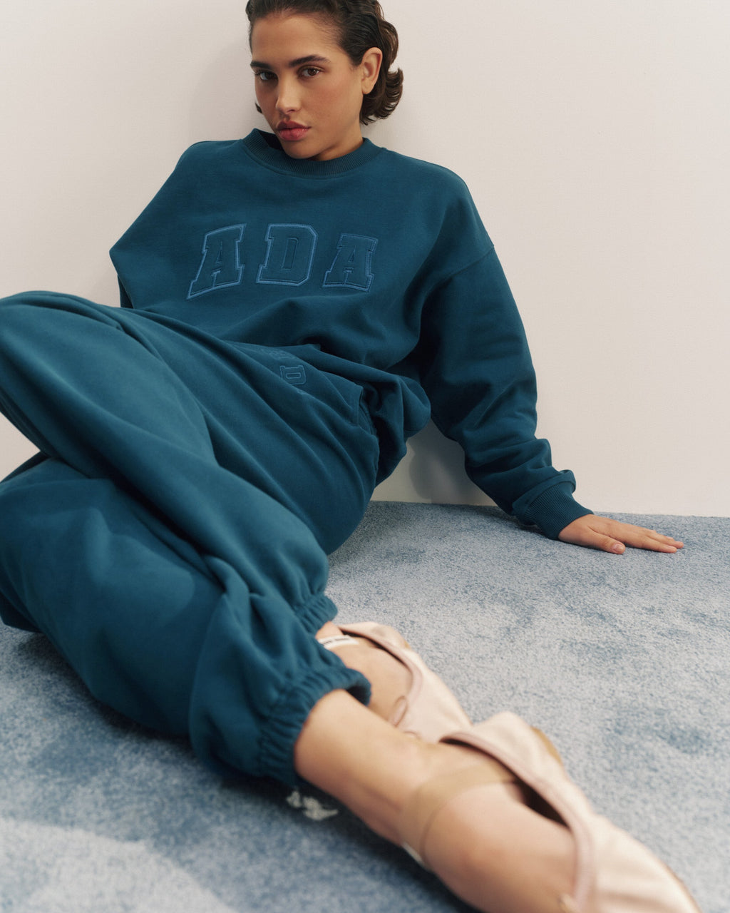 ADA Oversized Sweatshirt - Teal Blue