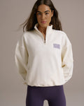 Sport Horizon Relaxed Funnel Neck Zip Sweatshirt - Marshmallow White