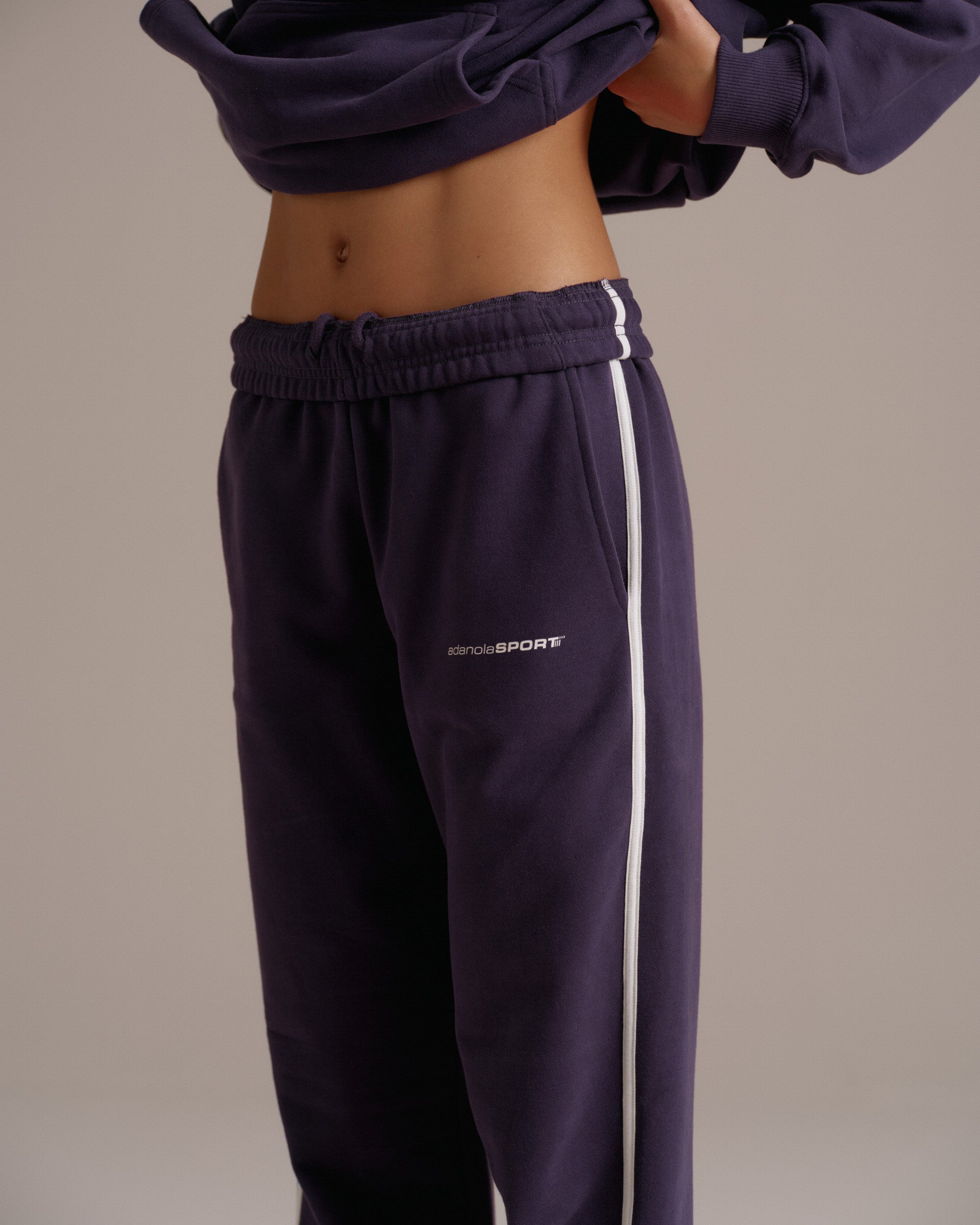 90s Sport Straight Leg Sweatpants - Dark Plum