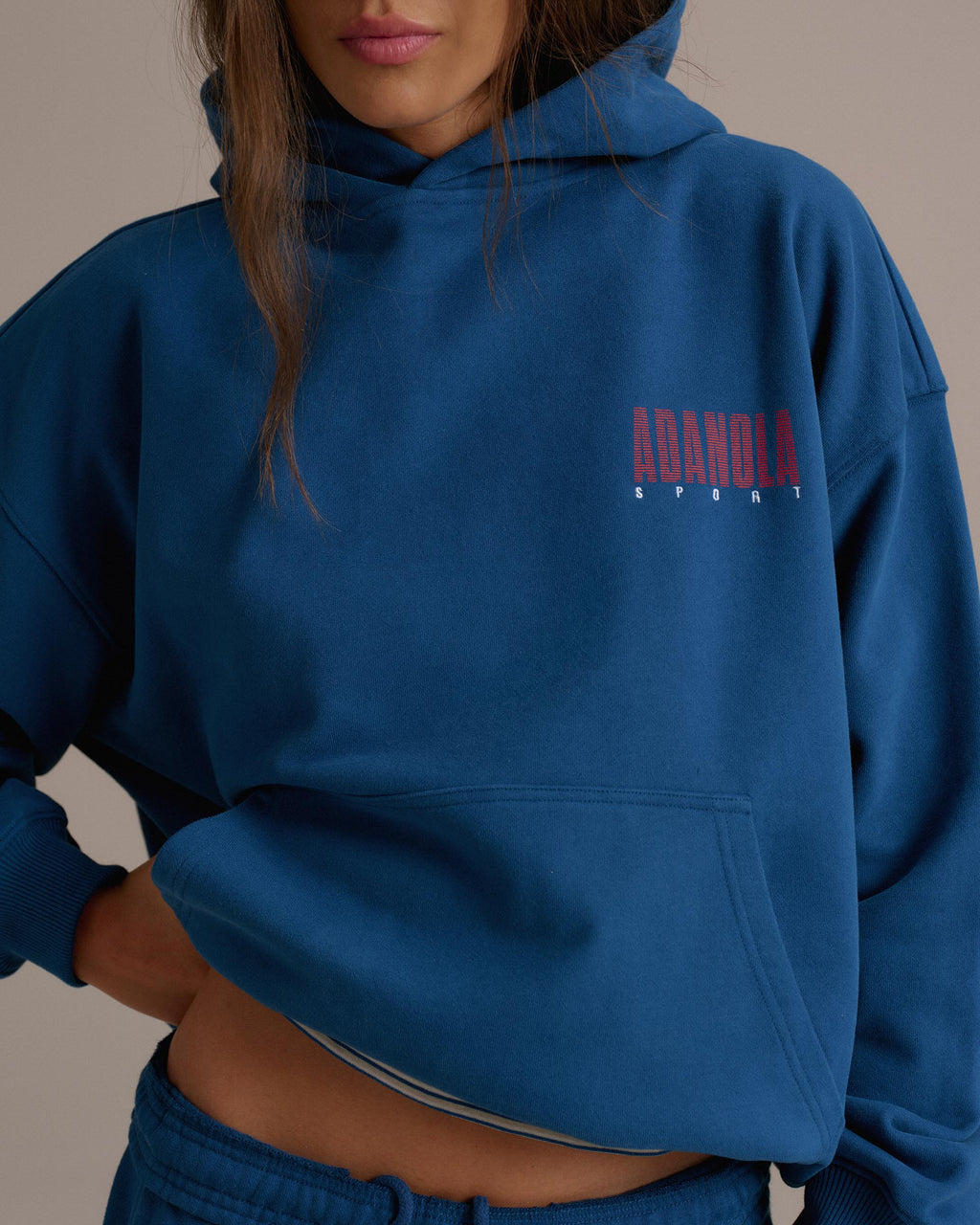 Sport Horizon Oversized Hoodie - Washed College Blue