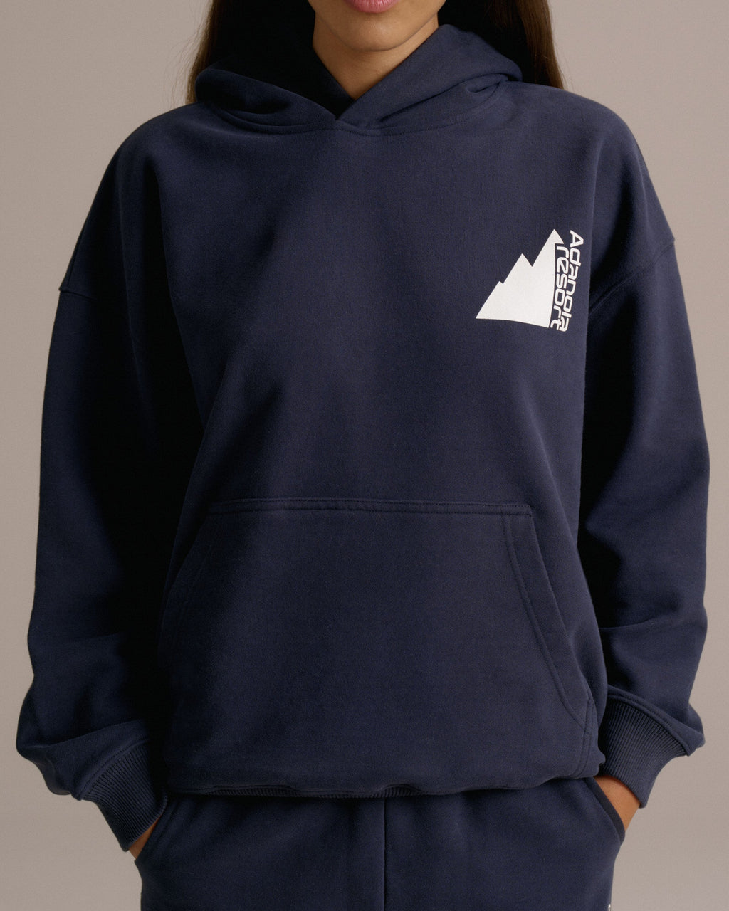 Peaks Oversized Hoodie - Navy Blue