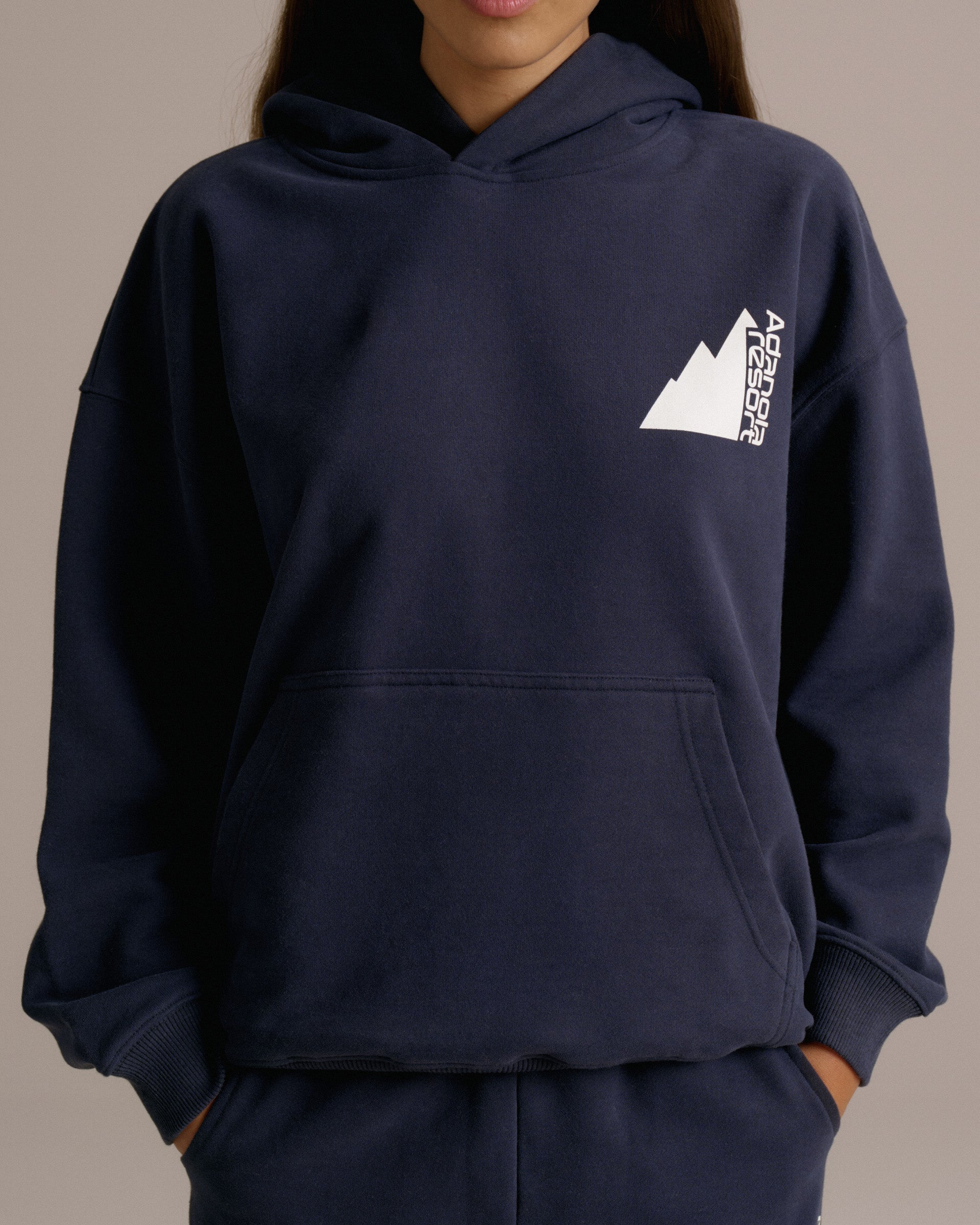 Peaks Oversized Hoodie - Navy Blue