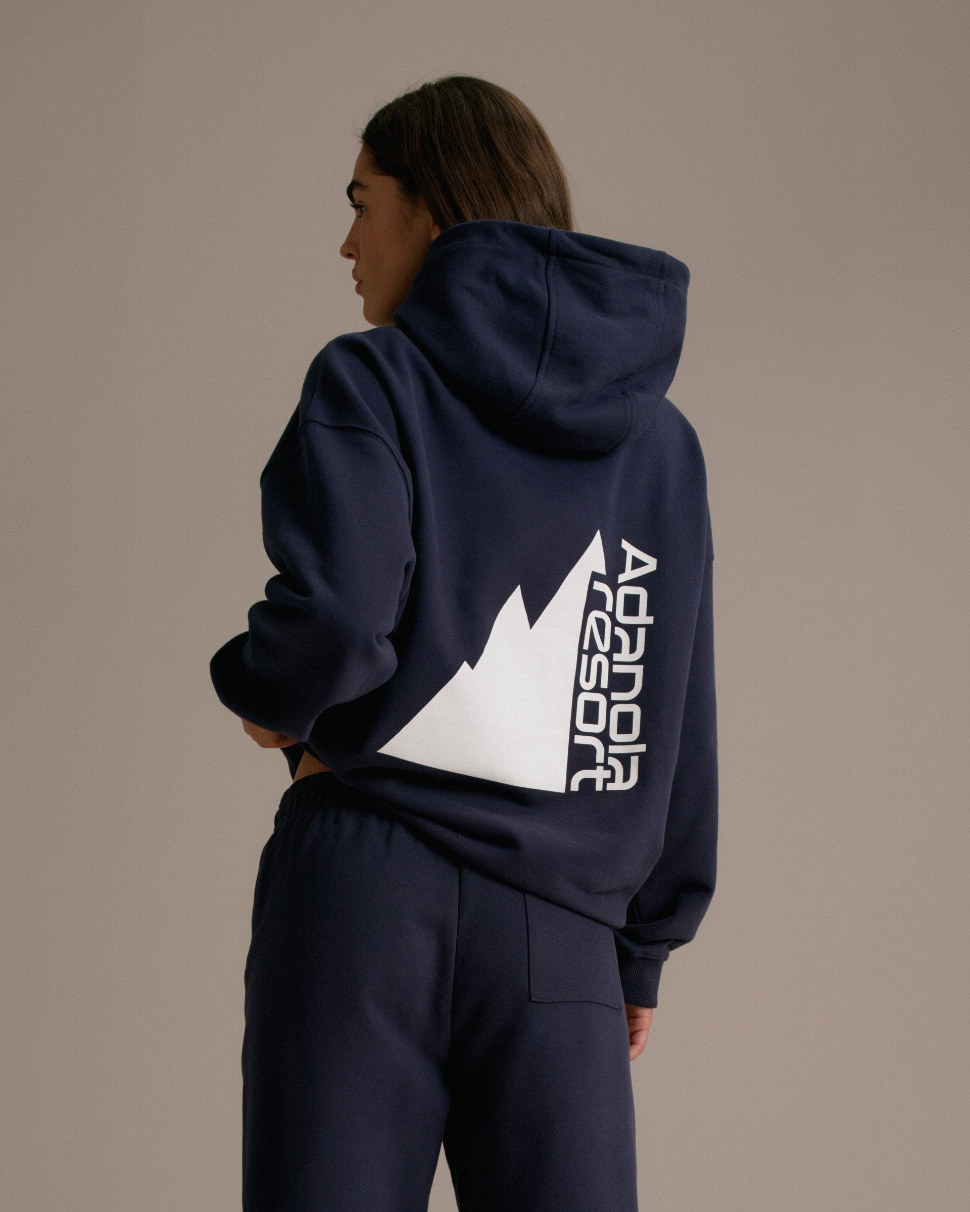 Peaks Oversized Hoodie - Navy Blue