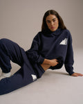 Peaks Oversized Hoodie - Navy Blue