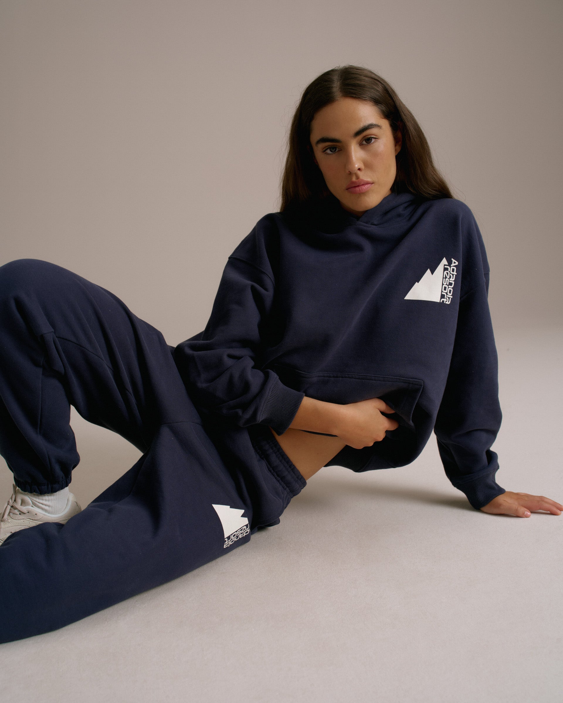 Peaks Oversized Hoodie - Navy Blue