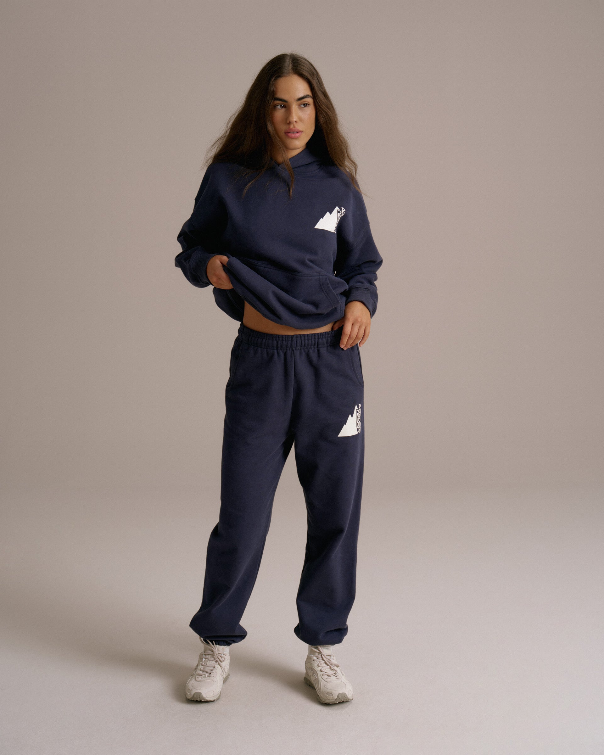 Peaks Oversized Hoodie - Navy Blue