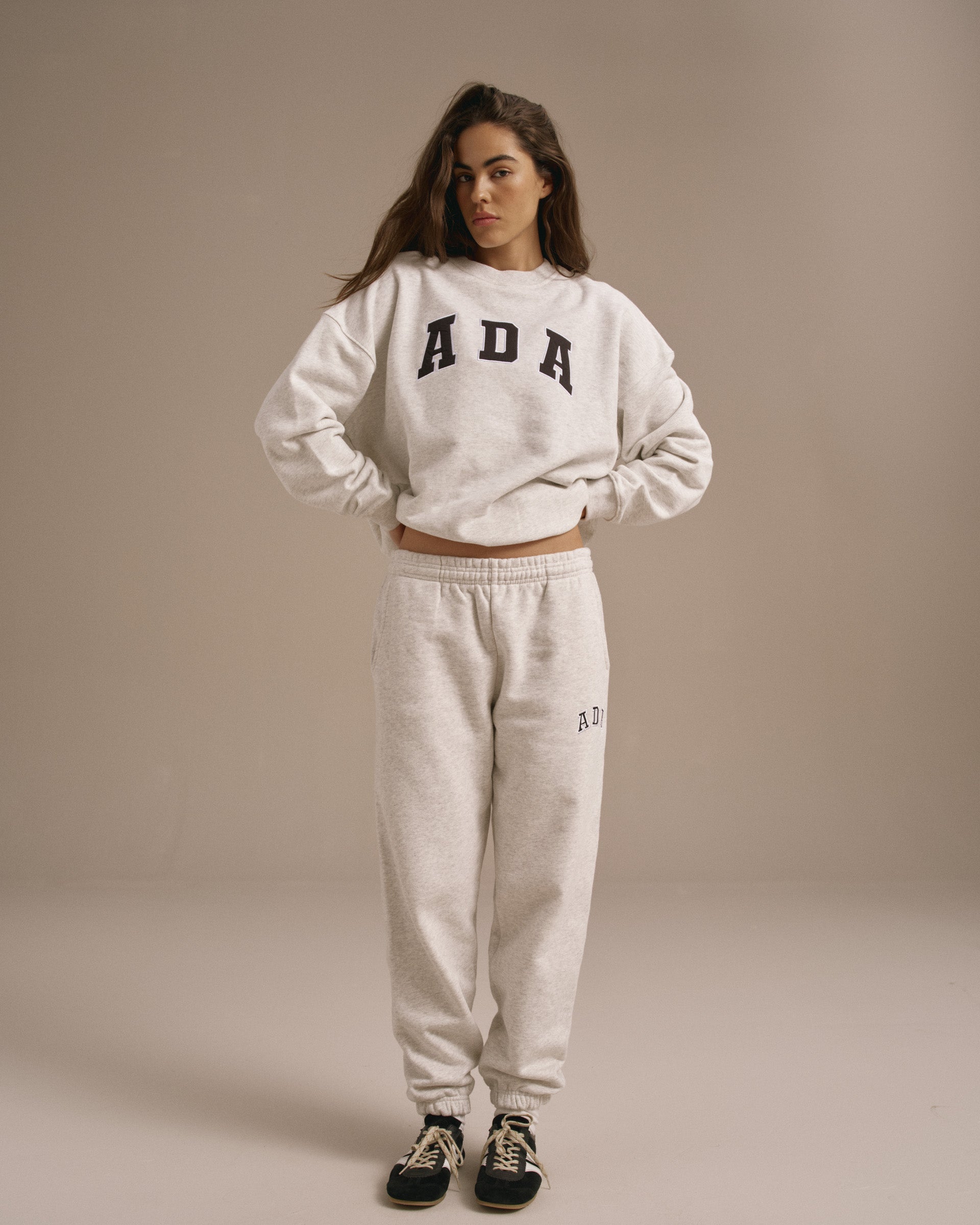 ADA Oversized Sweatshirt - Light Grey Melange