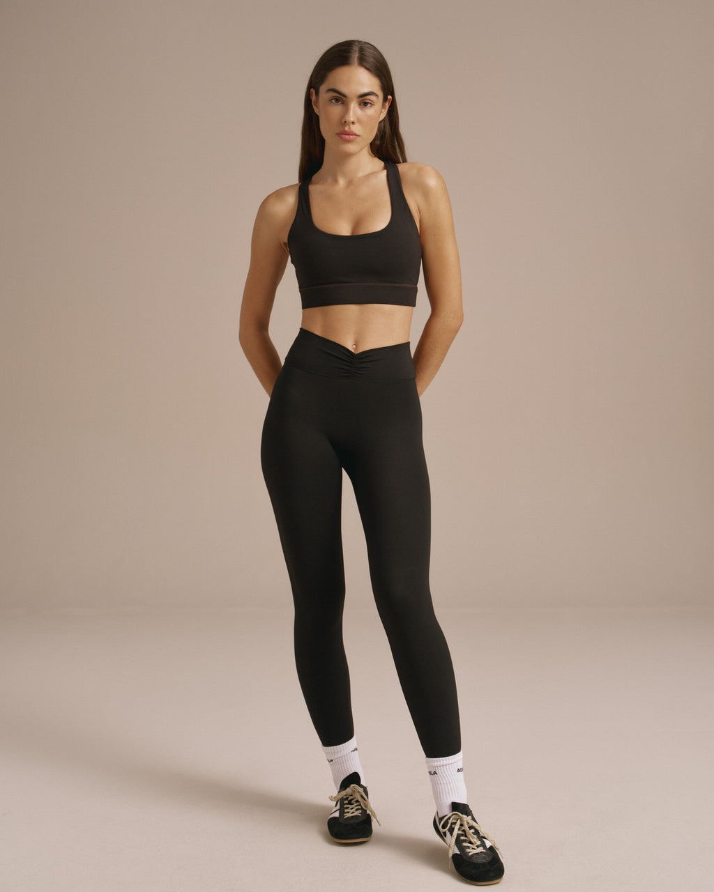 Ultimate Ruched Front Leggings - Black