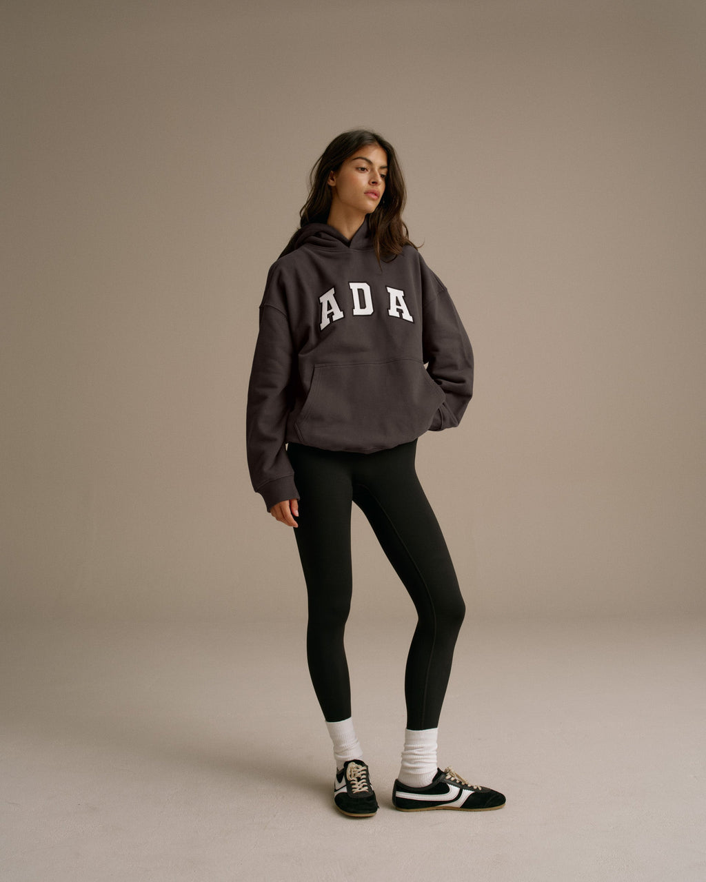 ADA Oversized Hoodie - Coffee Bean