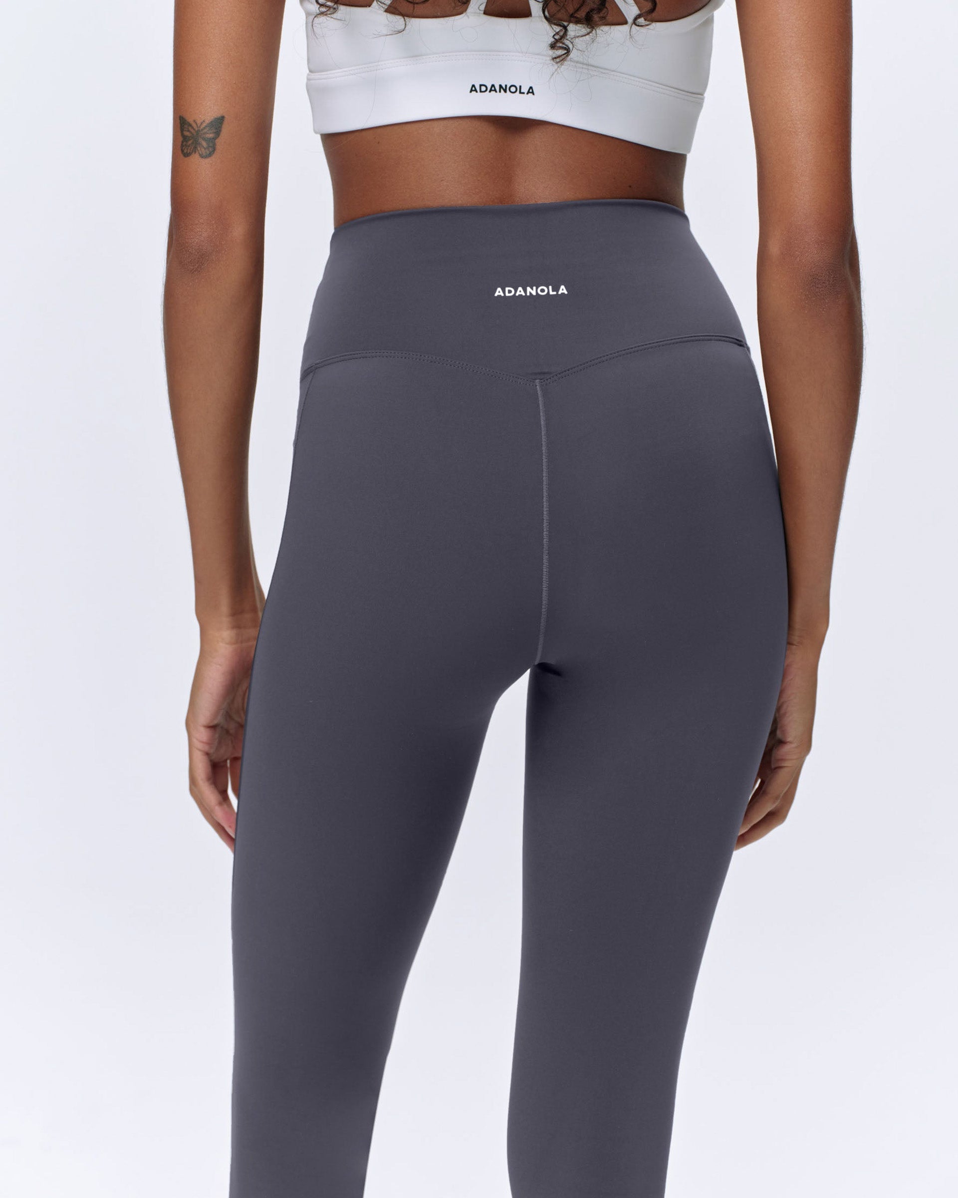 Ultimate Seam Detail Zip Pocket Leggings - Dark Grey