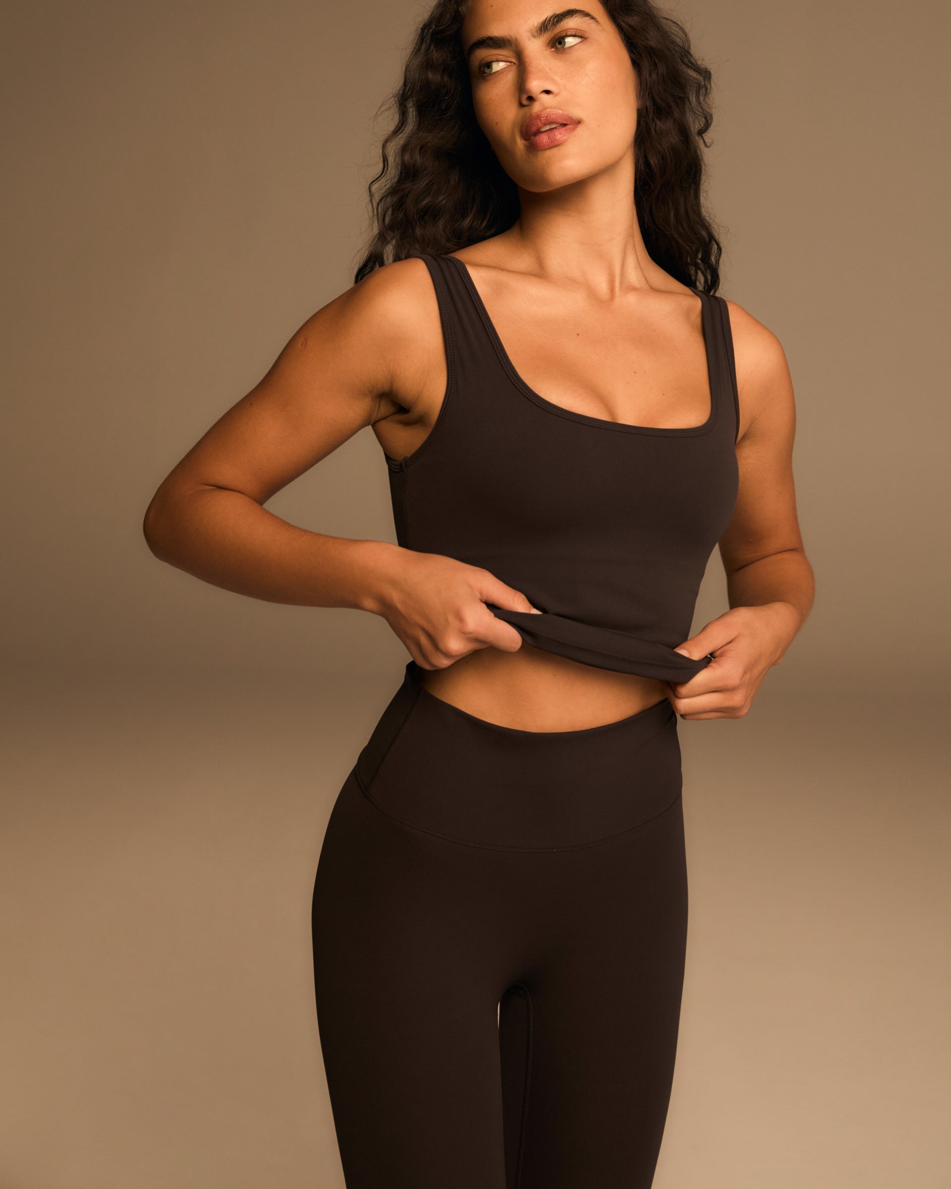 Ultimate Square Neck Top - Coffee Bean