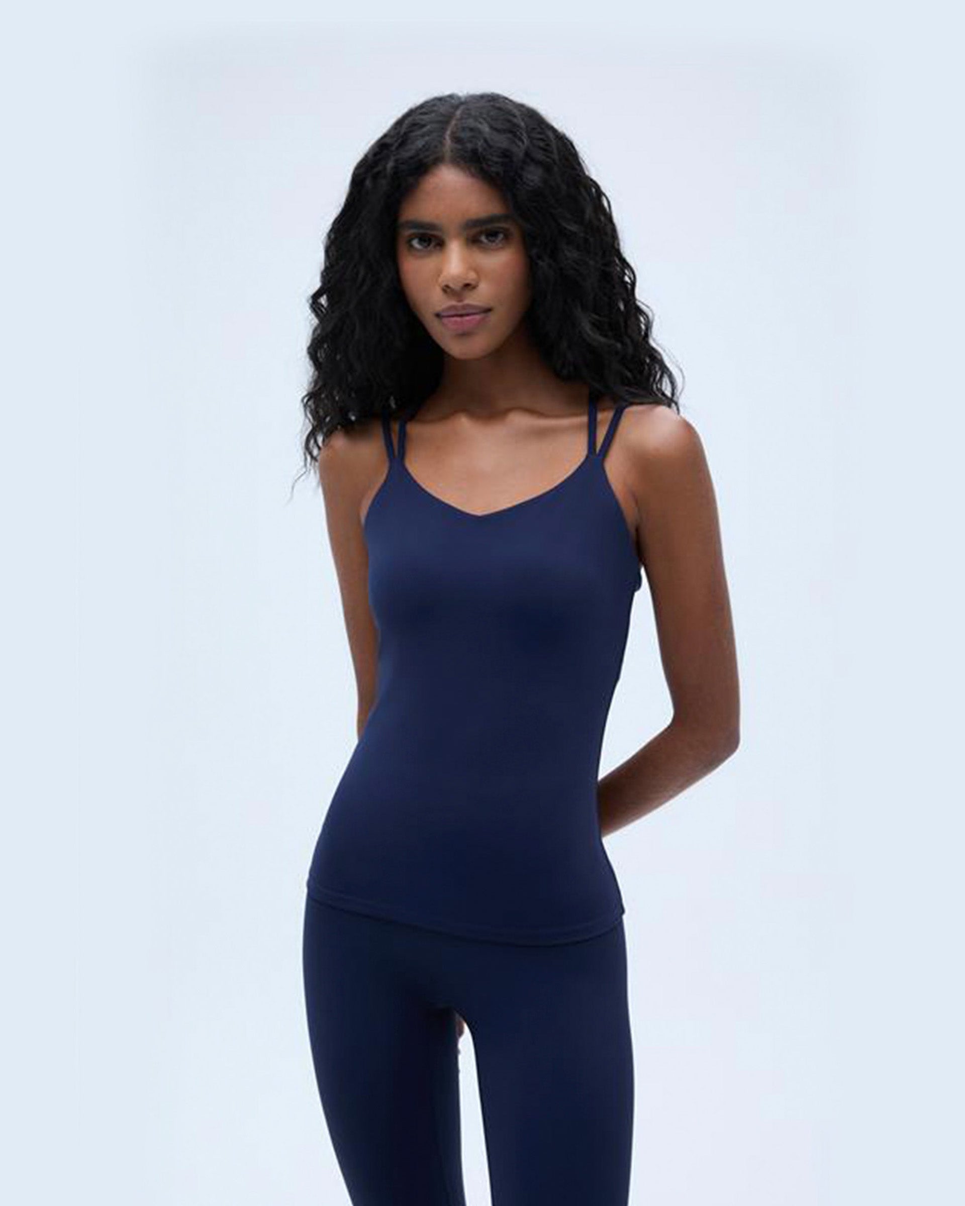 Ultimate Double Strap Tank Top - Navy Blue