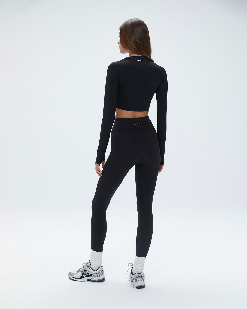 Long Sleeve Crop Top - Black